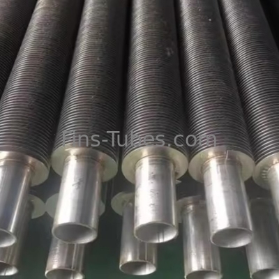 DELLOK 4mm-15mm Tube Thickness Extruded Fin Tube Machine With Black Coating or Varnish Protection Máy ống nhọn được ép với lớp phủ đen hoặc bảo vệ bằng sơn