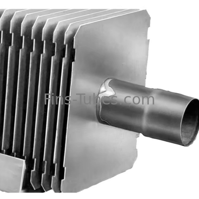 Fin Tube với 24 vây nhúng Solid Serrated Type Black Painting Màu tùy chỉnh